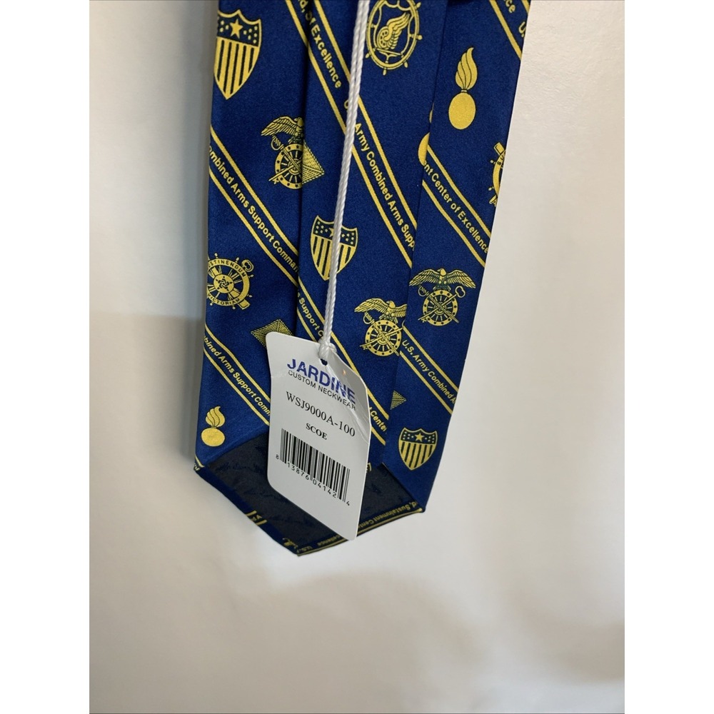 Army Blue Service Uniform Style Tie NEW With The Tags Jardine Collection Silk - Picture 5 of 5